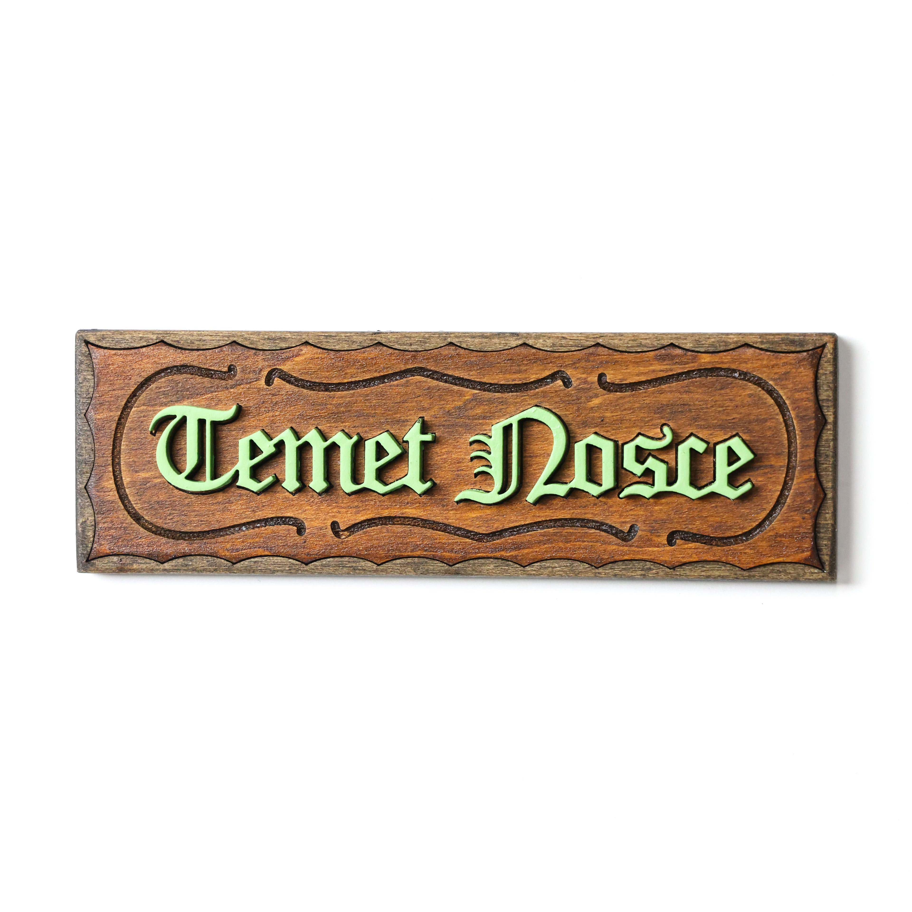 Fridge magnet: Temet Nosce – The Matrix Inspired Wooden Plaque