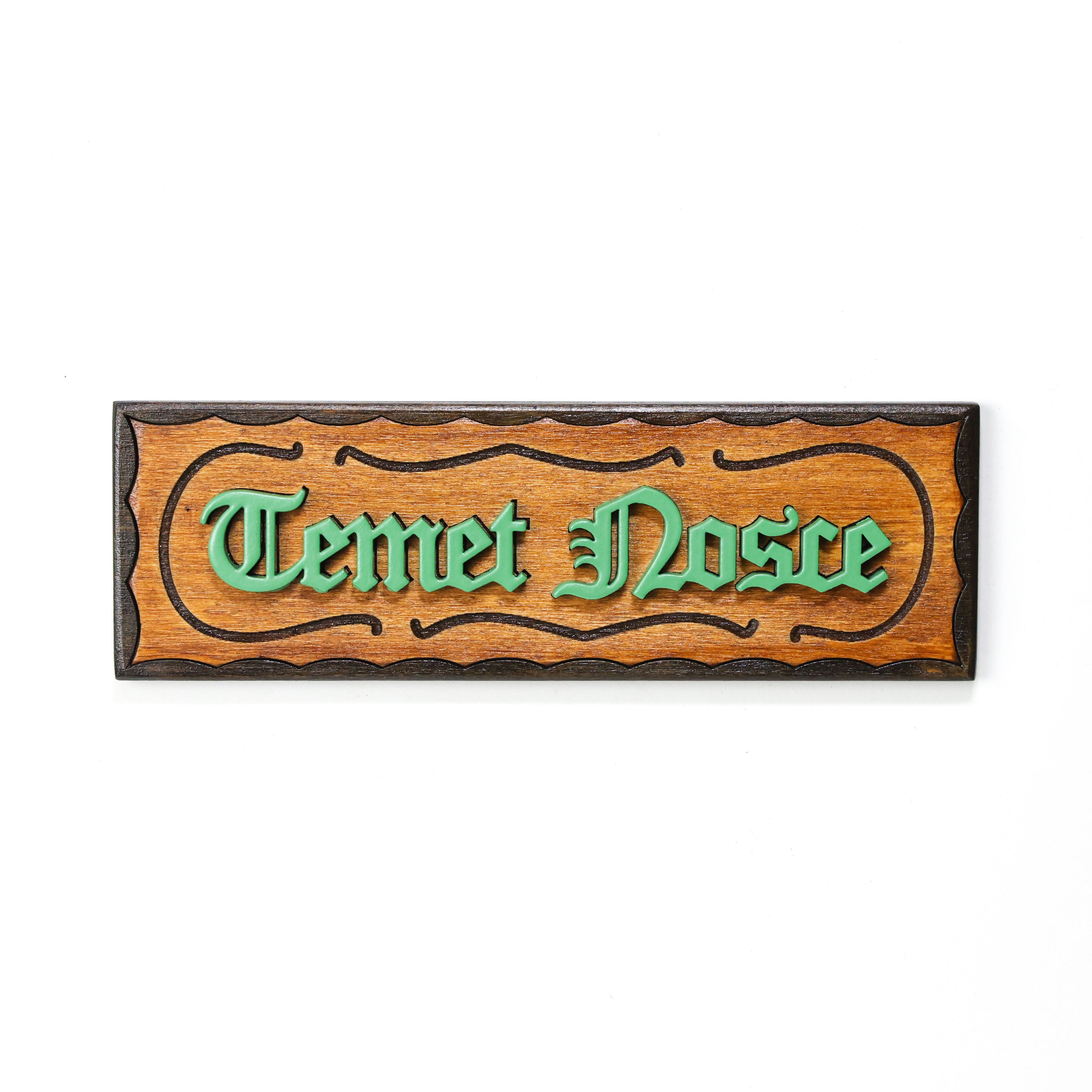 Fridge magnet: Temet Nosce – The Matrix Inspired Wooden Plaque