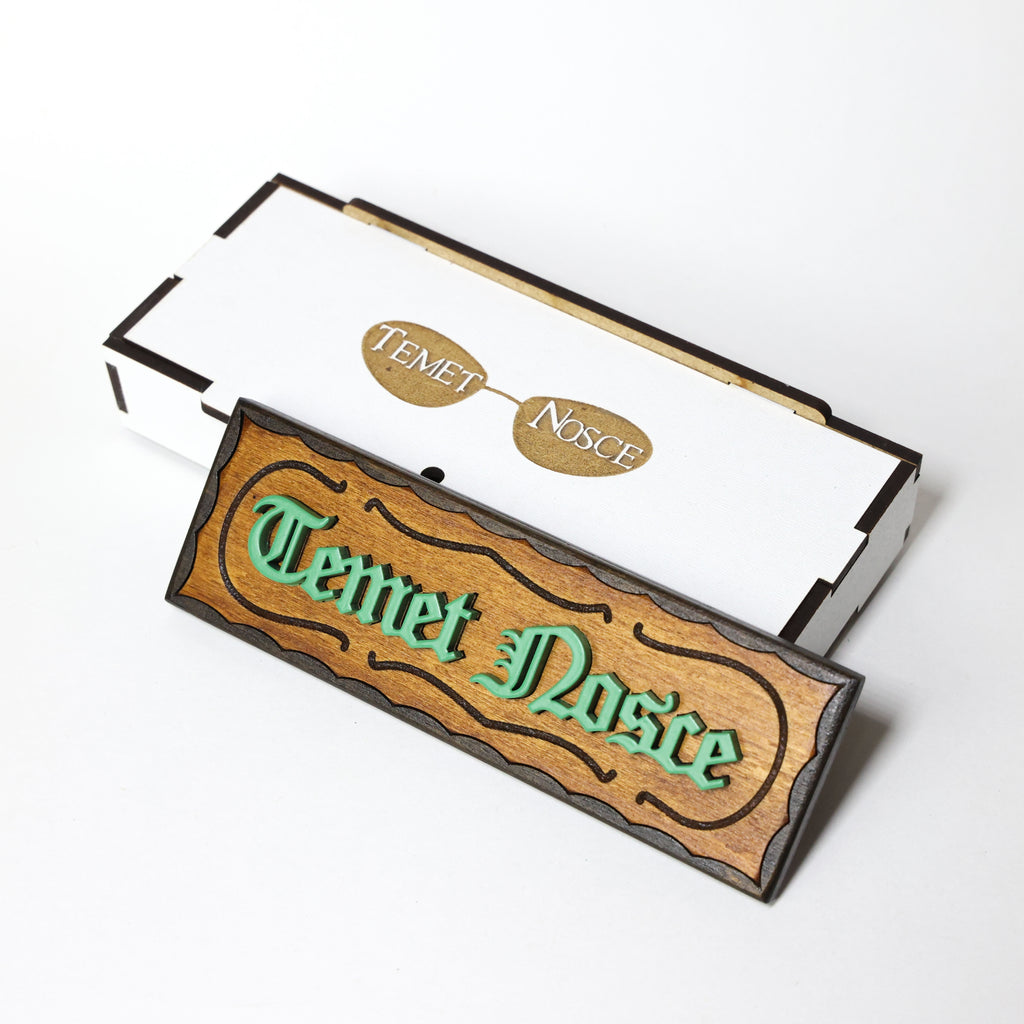Fridge magnet: Temet Nosce – The Matrix Inspired Wooden Plaque